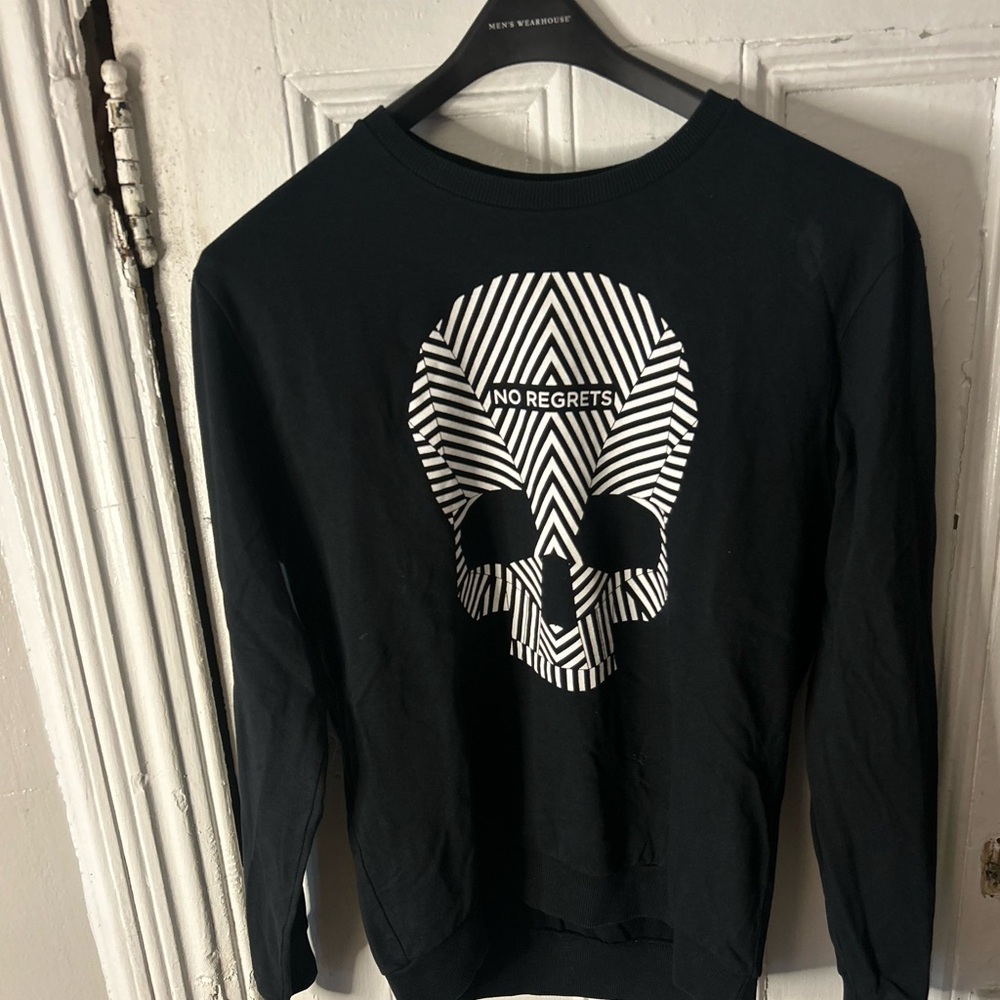 Zara Men's Black Crewneck Sweater